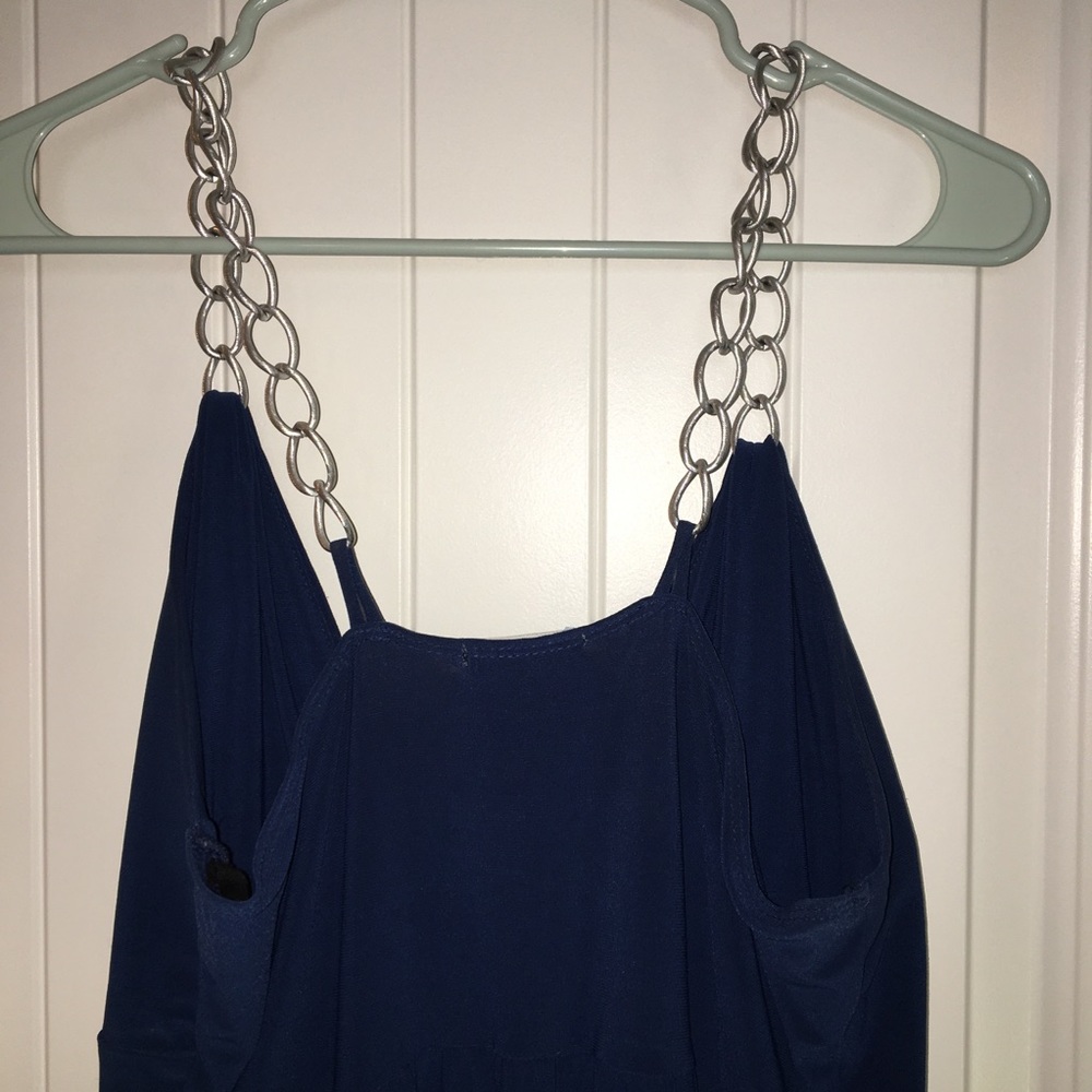 Deep Turquoise Chain Strap Dress - Picture 3 of 6